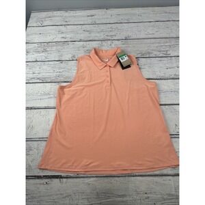 Nike Golf /Tennis Polo Womens XL Light Orange Dri-Fit Slim Fit  Sleeveless NWT